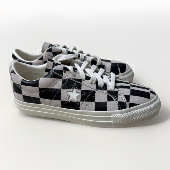 Converse Shoes - Converse One Star OX Black White Checkered US 5.5 Suede Low Top 172352c NWOB